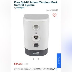 Free Spirit Indoor/Outdoor Bark Control. Only Used Once, Works Great!